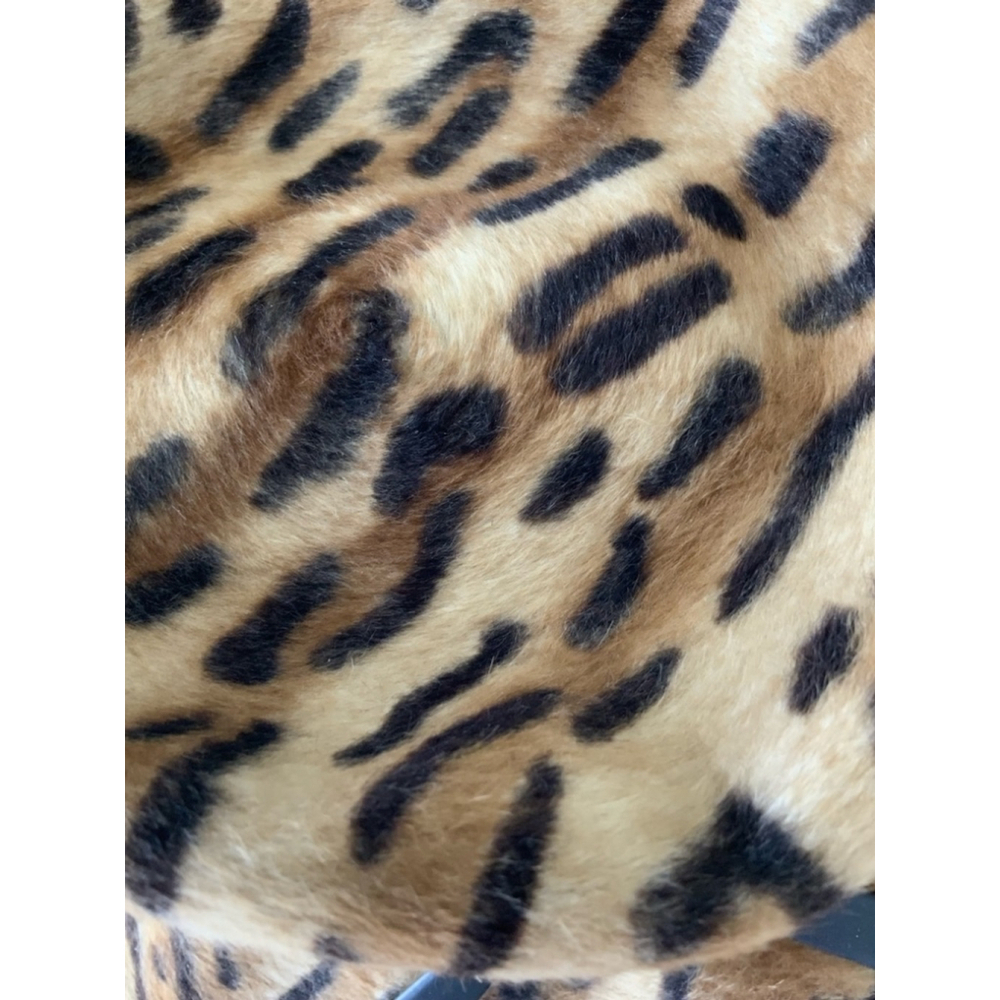 Georgette West German Animal Print Fur Cloche Hat Wool 50s - Picture 6 of 7